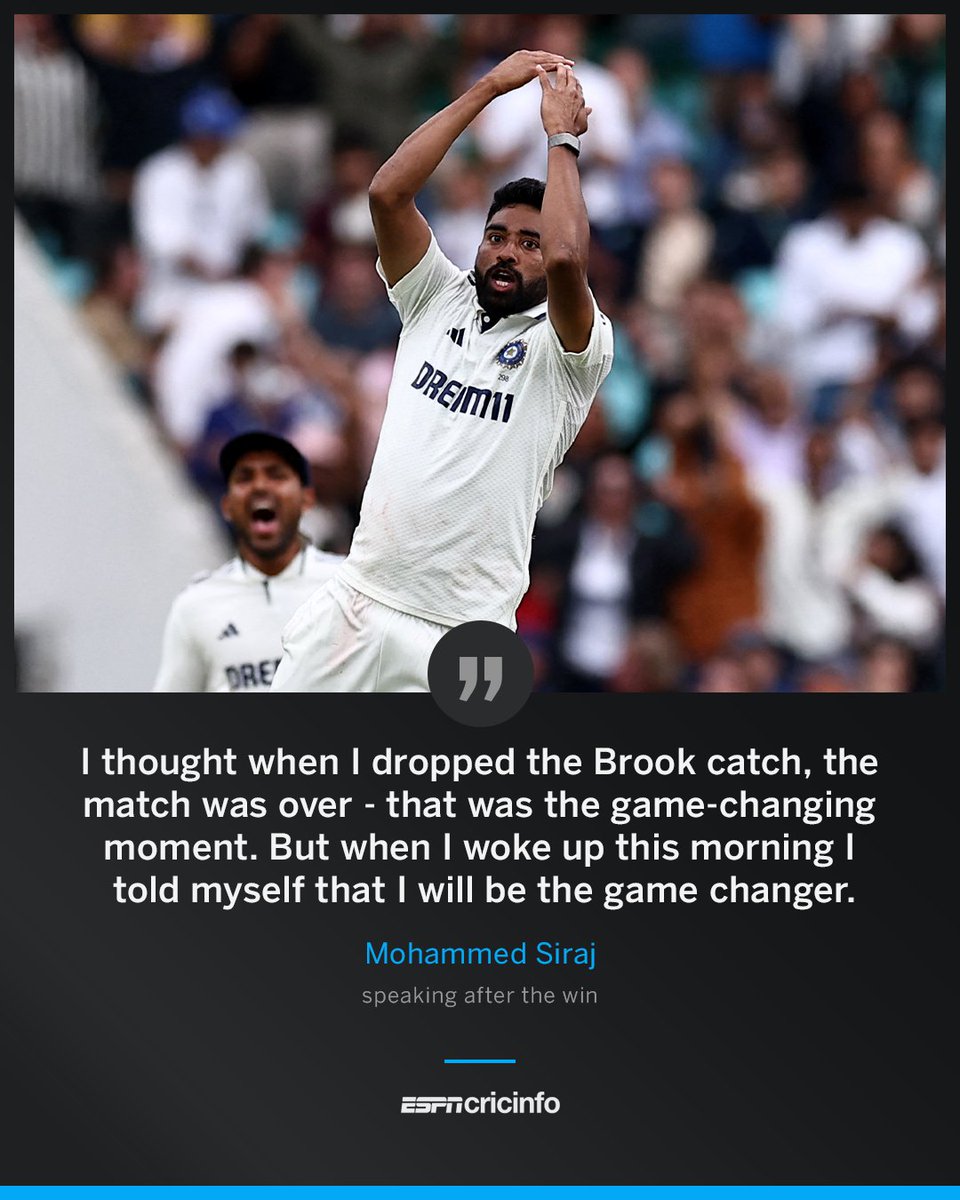 Always believe in game-changer Siraj 🔥 

#ENGvIND
