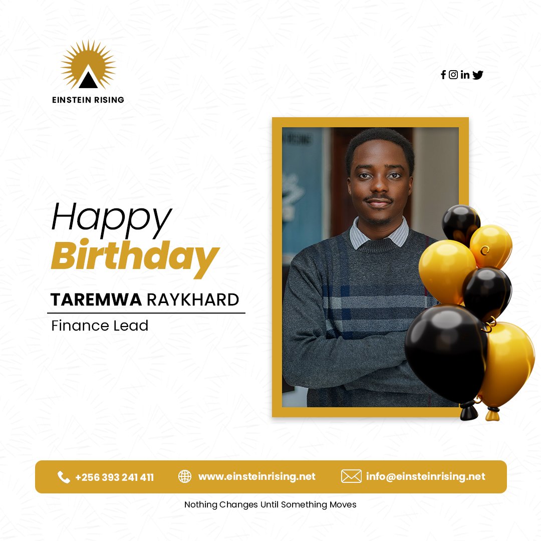 Happy Birthday to our Finance Lead, #Raykhard!

Today we celebrate an integral member of the Einstein Rising team. Your commitment to financial excellence, strategic insight, and integrity continues to play a vital role in driving our mission forward.

Wishing you continued