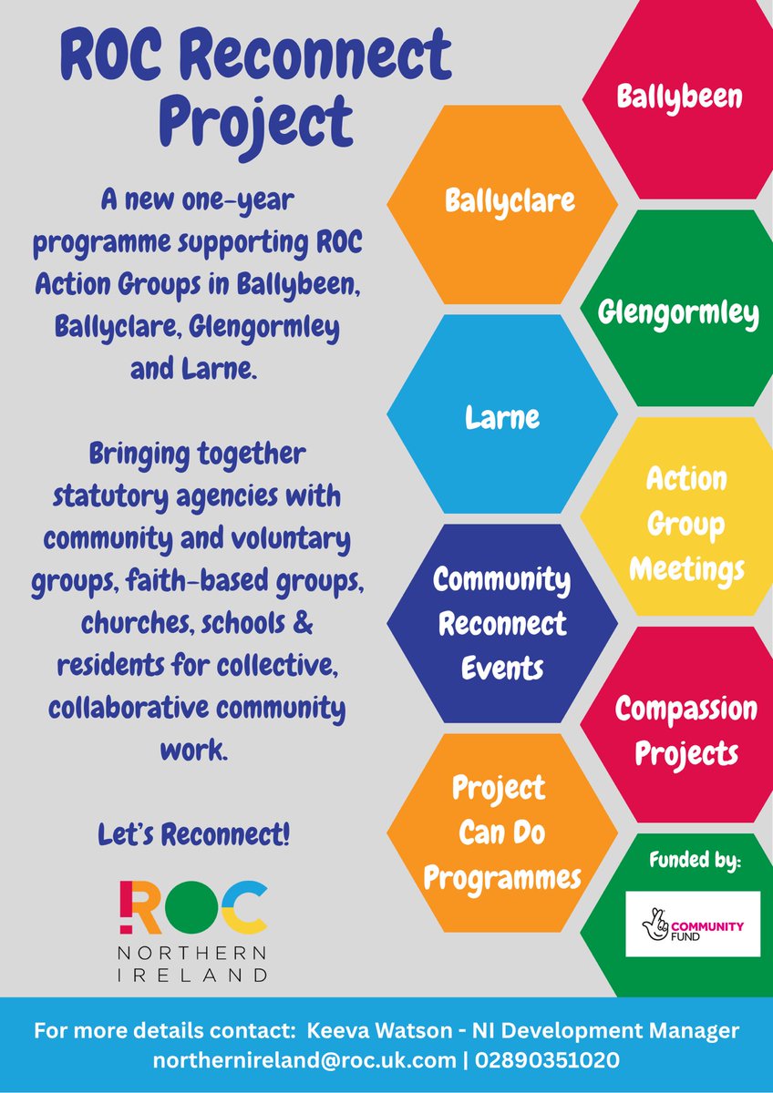 Launching a new initiative - ROC Reconnect #ballybeen #ballyclare #glengormley #Larne supporting ROC Action groups connecting with their communities <a href="/weareROC/">ROC UK</a>