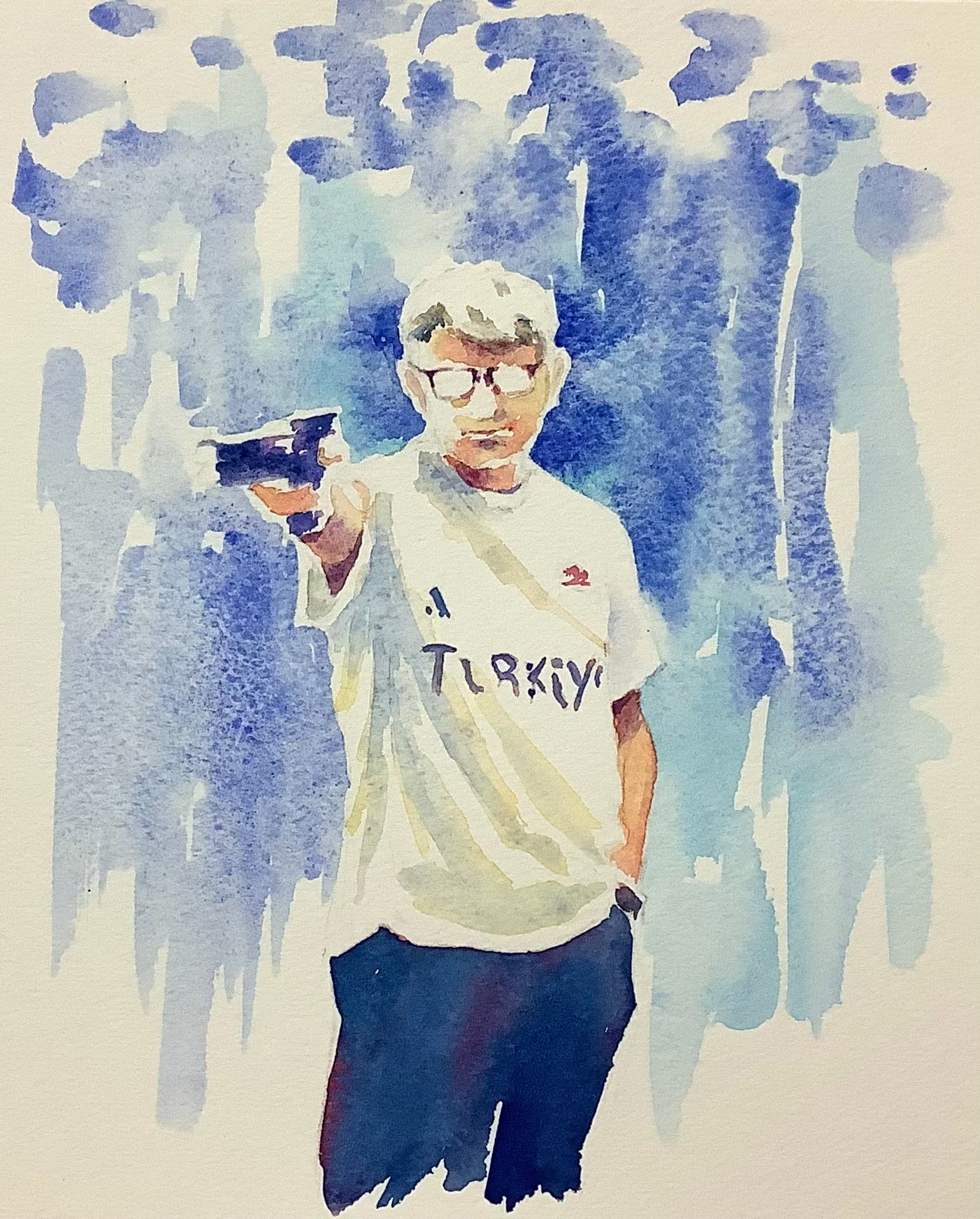 【水彩画】作者、題名とも不明 水彩画】作者、題名とも不明 透明水彩らしい ”フワッとした絵