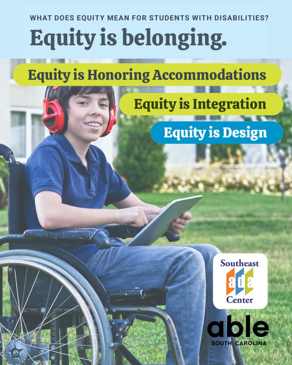 It’s that time again. School is starting and we have a challenge for our schools- read our full letter and call to action- able-sc.org/resource-libra…

#BacktoSchool #EquityinSchool #DisabledStudents #StudentswithDisabilities