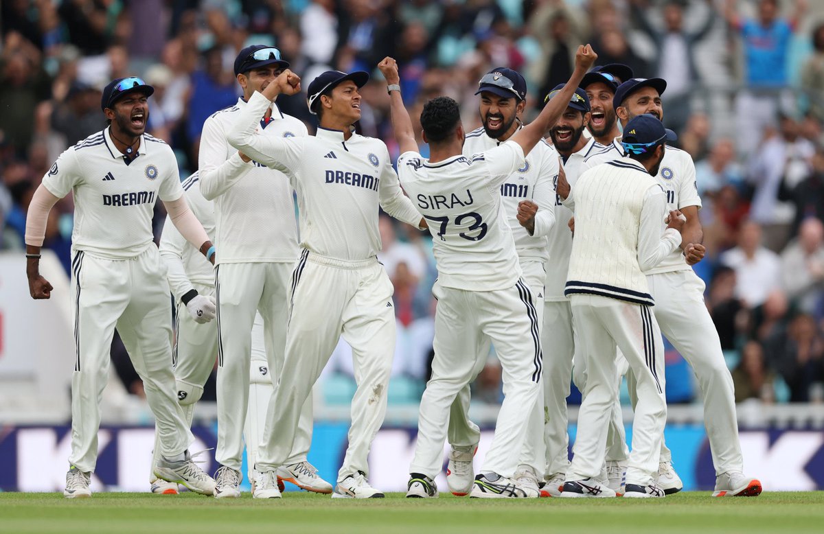 India beat England at the Oval by 6 runs💥💥💥

#INDvsENGTest
#ENGvIND 
#