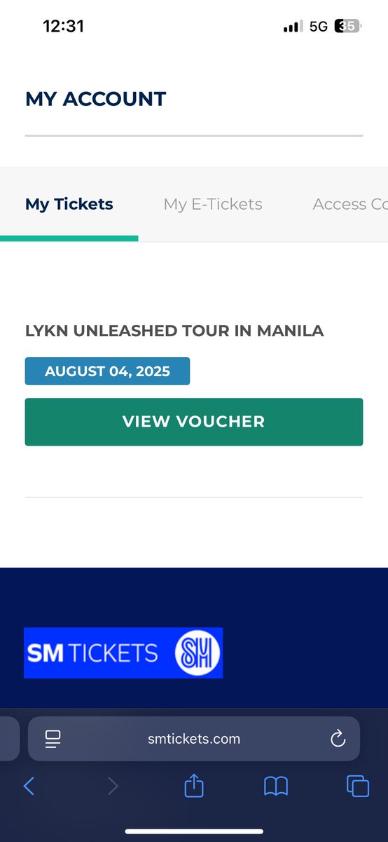 Ticket securedd!! 
#omgitsong_secured
 #LYKN 
#LYKNUNLEASHEDWORLDTOUR