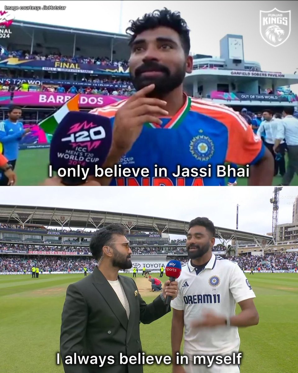 PunjabKingsIPL's tweet photo. Mohammed Siraj Official 🔥🫡

#ENGvIND https://t.co/31bfnQPO0k