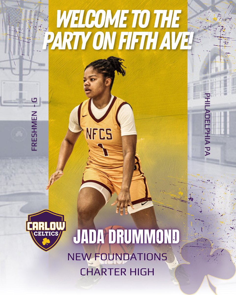 Meet the Celtic Monday! ☘️
Let’s give a warm welcome to Jada Drummond —
A Freshmen Guard representing Philadelphia PA!
CU on Fifth Ave 🎉🏀