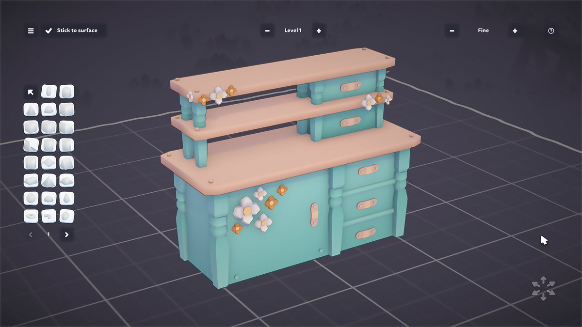 Playing around with the furniture creator in #MakeRoom, you'll be able to craft your own items and share them with others using Steam Workshop! ✨