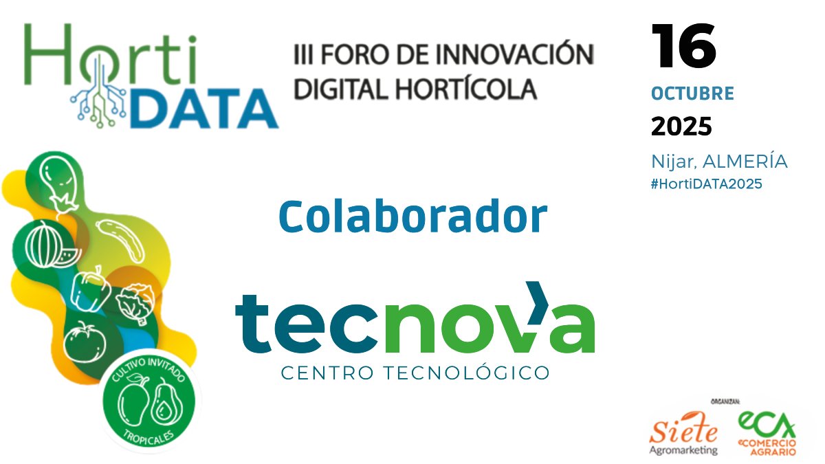 HortiDATA (@hortidata) on Twitter photo 🚀 <a href="/CTTecnova/">CT Tecnova</a> impulsa la #TransformaciónDigital en el campo sumándose al #IIIForoHortiDATA2025
Tecnova es Innovación en I+D+i, robótica agrícola y biotecnología para un agro más digital y eficiente.
📍 El futuro del #SectorHortofrutícola se escribe aquí. ¿Te unes al cambio? 🚀 <a href="/CTTecnova/">CT Tecnova</a> impulsa la #TransformaciónDigital en el campo sumándose al #IIIForoHortiDATA2025
Tecnova es Innovación en I+D+i, robótica agrícola y biotecnología para un agro más digital y eficiente.
📍 El futuro del #SectorHortofrutícola se escribe aquí. ¿Te unes al cambio?