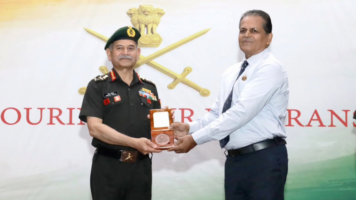 adgpi's tweet photo. Veteran Achievers Award: Recognising Contributions, Rewarding Excellence

#GeneralUpendraDwivedi, #COAS honoured four Veterans with the ‘Veteran Achievers Award’ at Chennai, for their selfless service beyond uniform towards welfare of ex-servicemen, Veer Naris, youth empowerment and nation building.

Colonel Krishnaswami A (Retd) is the founder of ‘Armed Forces Veteran Officers Association’ in Chennai and has been actively involved in interacting with various agencies for welfare of ex-servicemen of all the three services.

Captain Tamil Selvan D (Retd), has been actively involved in field of General Surgery & Urology in state government medical services & Military Hospital, Chennai for treatment of patients and guiding young specialist at Military Hospital during advanced procedures.

Subedar Major & Hony Lieutenant S Sugumar (Retd) has helped more than 2000 ex-servicemen and widows in receiving their claims valuing more than Rs 50 crore. He also gives voluntary services at ECHS Polyclinic, Madurai.

Havildar A Rajendran (Retd) has established ‘Seyon Educational and Charitable Trust’ and provides free of cost training to local youth for entrance into Army, CAPF and Police to include provision of free accommodation.

#RespectAndRecognition
#Veterans
#IndianArmy
@HQ_IDS_India
@DIAV20
@OfficialAwwa