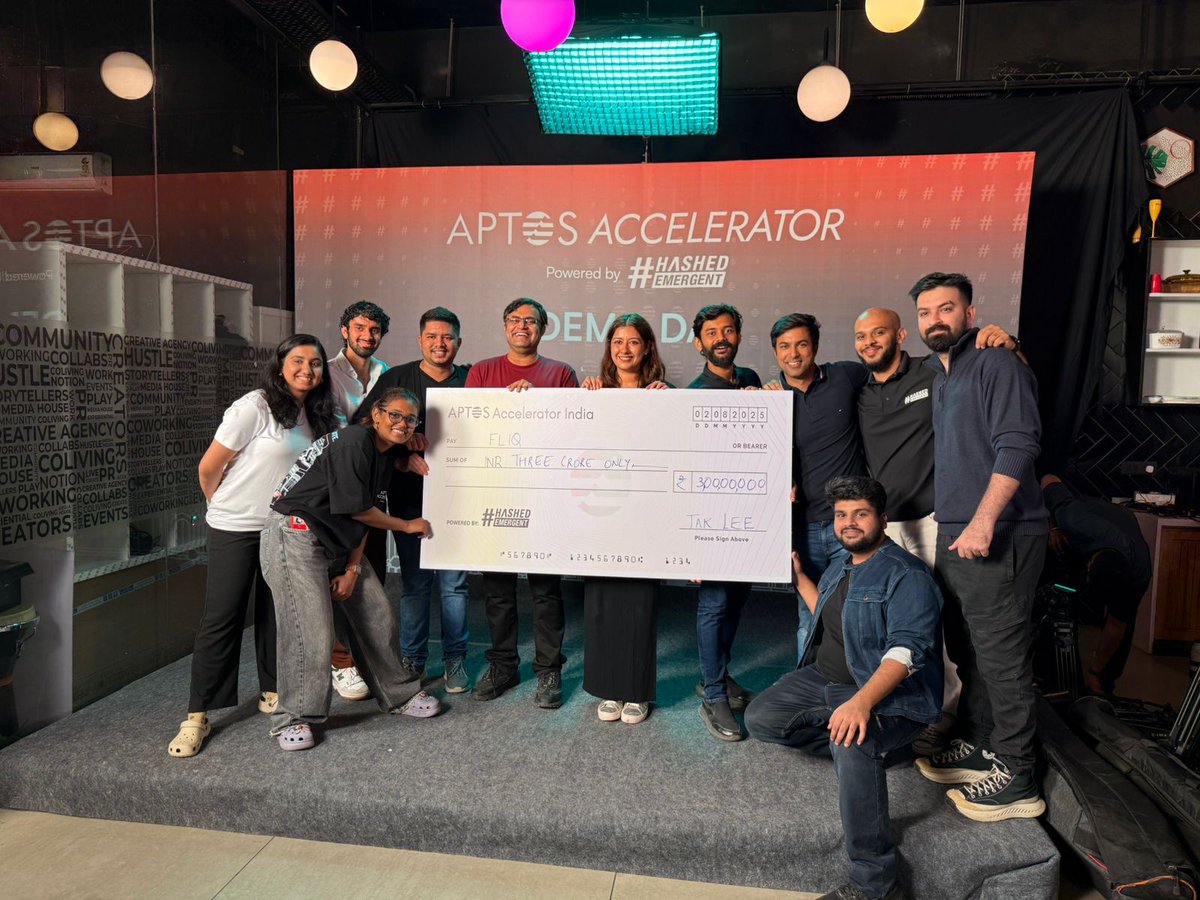 Hashed Emergent (@hashedem) on Twitter photo And nowโฆ the winner. ๐
Team <a href="/predictonfliq/">Fliq Predictions ๐ฟ๐</a> takes the top spot at the Aptos Accelerator, securing a $350K investment from Hashed Emergent!!!
Stay tuned, weโll be announcing the ecosystem grant winners soon! And nowโฆ the winner. ๐
Team <a href="/predictonfliq/">Fliq Predictions ๐ฟ๐</a> takes the top spot at the Aptos Accelerator, securing a $350K investment from Hashed Emergent!!!
Stay tuned, weโll be announcing the ecosystem grant winners soon!