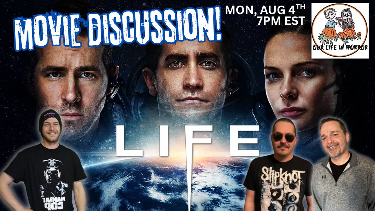 Our Life In Horror - Sam! (@ourlifeinhorror) on Twitter photo Tonight at 7pm est, join Brendan, Beau and Sean for a discussion on the movie Life! <a href="/MyHorrorCorner/">Sean Rhodes</a>
youtube.com/live/3HRmdyyEJ… Tonight at 7pm est, join Brendan, Beau and Sean for a discussion on the movie Life! <a href="/MyHorrorCorner/">Sean Rhodes</a>
youtube.com/live/3HRmdyyEJ…