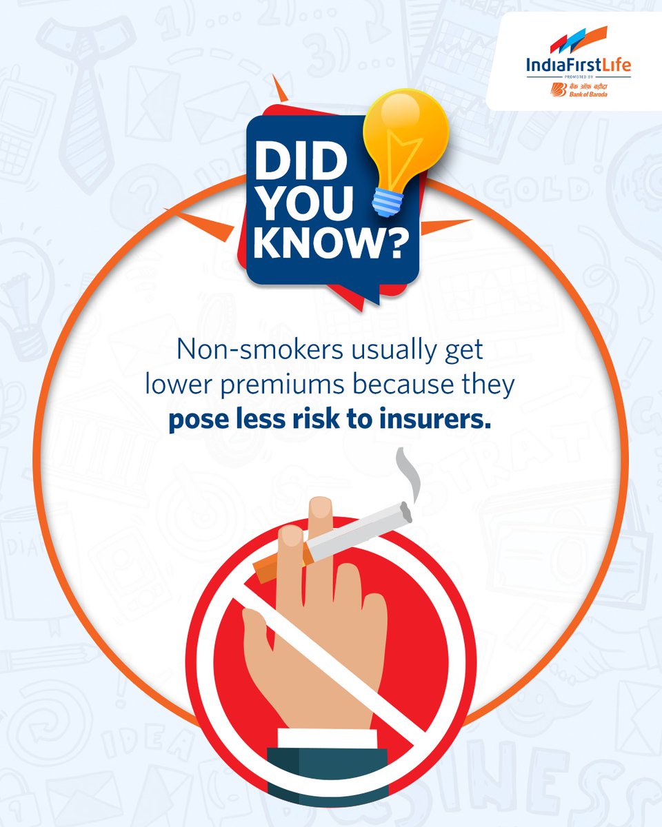 Smoking doesn’t just harm your health, it also leads to higher life insurance premiums! 

Disclaimer: indiafirstlife.com/disclaimer

#IndiaFirstLife #ChilledLife #yehtohcertainhai