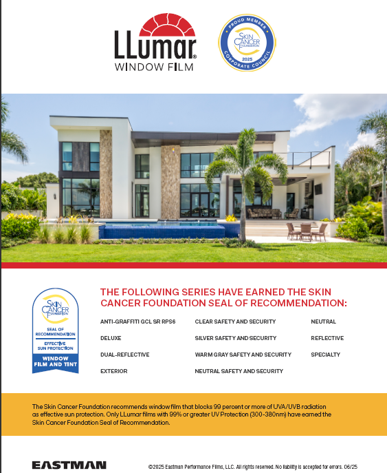 LLumar_ksa's tweet image. The #Skin_Cancer_Foundation recommends window film that blocks 99 percent or more of UVA/UVB radiation  as effective sun protection. Only #LLumar films with 99% or greater UV Protection (300-380nm) have earned the  Skin Cancer Foundation Seal of Recommendation.