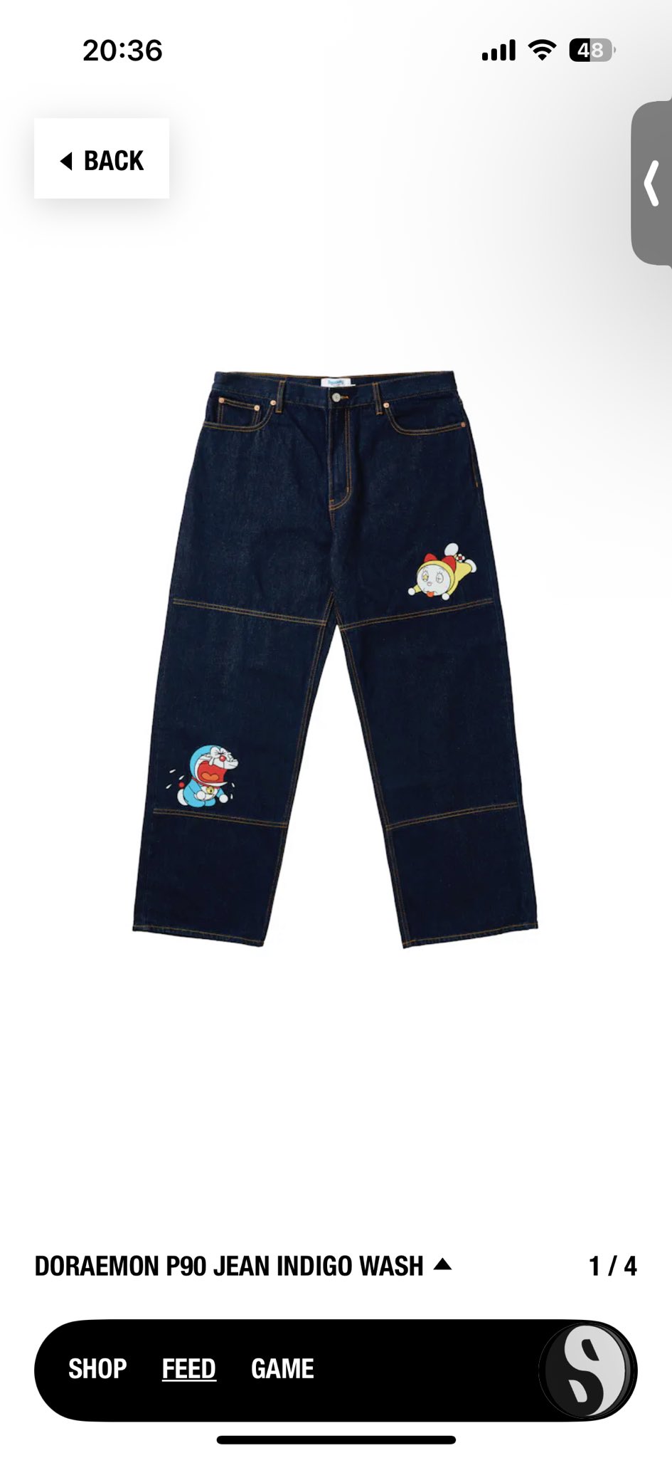 PALACE DORAEMON P90 JEAN INDIGO WASH