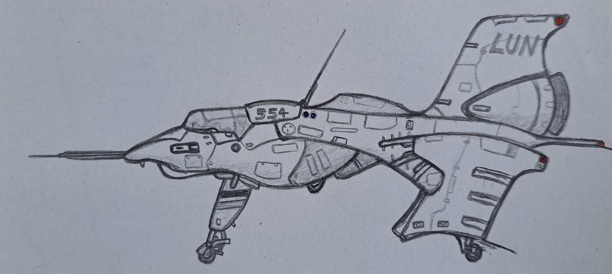 SubsonicPenguin's tweet photo. 月所属の高速空間戦闘機
#架空メカ #航宙機 https://t.co/rU7rbNcOR9