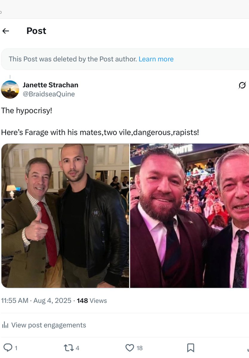 <a href="/SkyNews/">Sky News</a> <a href="/MhariAurora/">Mhari Aurora</a> Mhari Aurora,why did you delete your previous post?
Were too many people criticising your hero?
We see you 👀

<a href="/SkyNews/">Sky News</a>,the Reform propaganda channel.