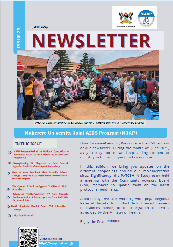 Makerere University Joint AIDS Program (@mjapug) on Twitter photo ποΈWe are pleased to present our end-of-June Newsletter. This Newsletter features excellent articles and stories that we hope will benefit you our readers. Read More: mjap.mak.ac.ug/newsletters/
<a href="/Makerere/">Makerere University</a>
<a href="/MinofHealthUG/">Ministry of Health- Uganda</a> ποΈWe are pleased to present our end-of-June Newsletter. This Newsletter features excellent articles and stories that we hope will benefit you our readers. Read More: mjap.mak.ac.ug/newsletters/
<a href="/Makerere/">Makerere University</a>
<a href="/MinofHealthUG/">Ministry of Health- Uganda</a>