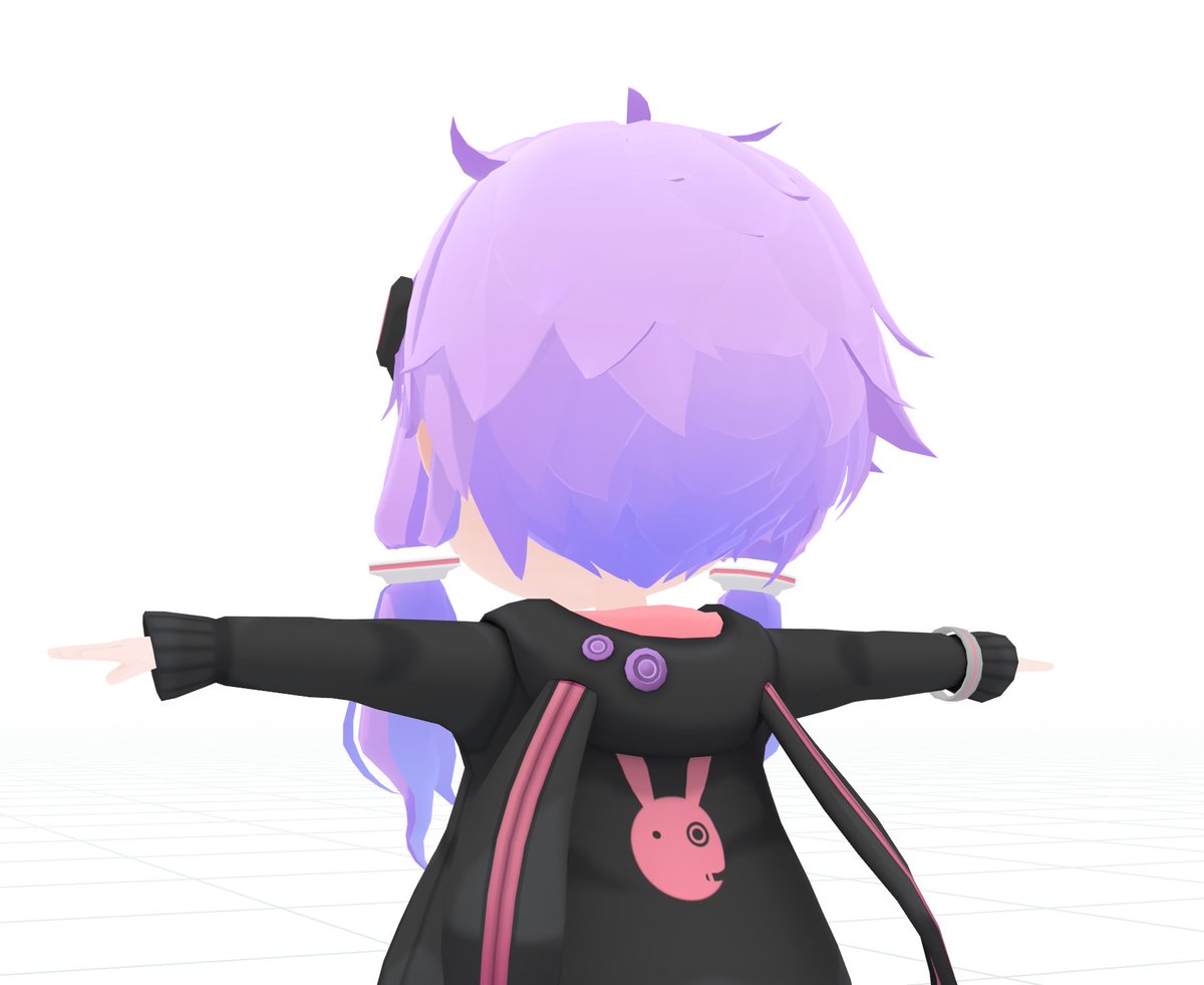 後ろ髪のメッシュしつこすぎる気がするけど、色が入ると馴染みそうかな？

#b3d #blender