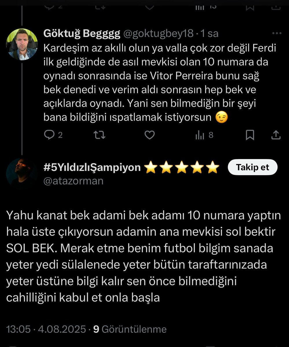 Göktuğ Begggg (@goktugbey18) on Twitter photo Biri şu 👇🏻<a href="/atazorman/">#5YıldızlıŞampiyon ⭐️⭐️⭐️⭐️⭐️</a> mal’ına Ferdi Kadıoğlu’nun futboldaki asıl mevkisi olan 10 numaradan nasıl sol bek’e devşirildiğini anlatabilir mi ? Ben anlatamadım bana ve tüm sülaleme futbol bilgisi üzerinden ders verecekmiş, transfermarkt peki kaleci olarak yazsa ne diyecekti😂 gel anlat Biri şu 👇🏻<a href="/atazorman/">#5YıldızlıŞampiyon ⭐️⭐️⭐️⭐️⭐️</a> mal’ına Ferdi Kadıoğlu’nun futboldaki asıl mevkisi olan 10 numaradan nasıl sol bek’e devşirildiğini anlatabilir mi ? Ben anlatamadım bana ve tüm sülaleme futbol bilgisi üzerinden ders verecekmiş, transfermarkt peki kaleci olarak yazsa ne diyecekti😂 gel anlat