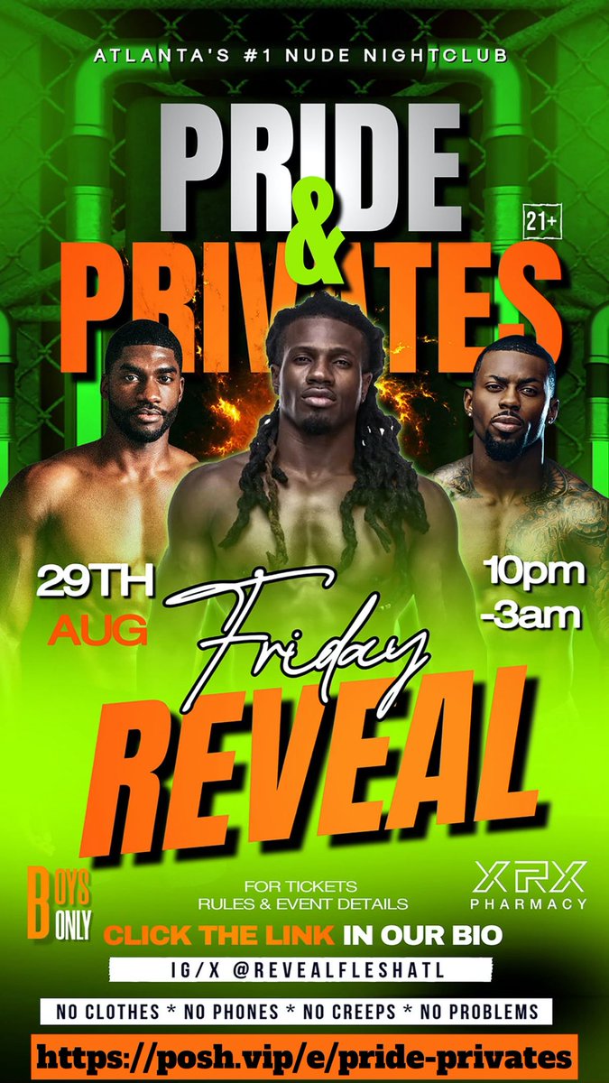 Atlanta Black Pride is right around the corner and ya’ll know I couldn’t let ya’ll miss out on the littest event of the weekend 😏!

All nude, all men, ya’ll know the rest 👀!

Details below ⬇️!