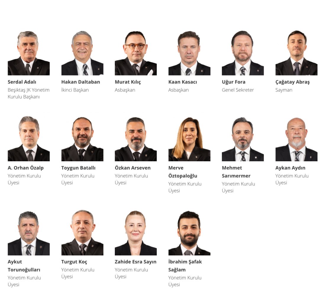 serkan (@serkancis) on Twitter photo Yönetim Kurulu bu isimlerden oluşuyor. Murat beyi takım kampında falan gördük, Özkan beyi görüyoruz zaten. Başka kimseyi gördüğümüz yok hani olmaz ama olur da bir kupa falan kazanırız. Belki diğer üyelerimizi görme şansına nail oluruz. <a href="/Besiktas/">Beşiktaş JK</a> Yönetim Kurulu bu isimlerden oluşuyor. Murat beyi takım kampında falan gördük, Özkan beyi görüyoruz zaten. Başka kimseyi gördüğümüz yok hani olmaz ama olur da bir kupa falan kazanırız. Belki diğer üyelerimizi görme şansına nail oluruz. <a href="/Besiktas/">Beşiktaş JK</a>