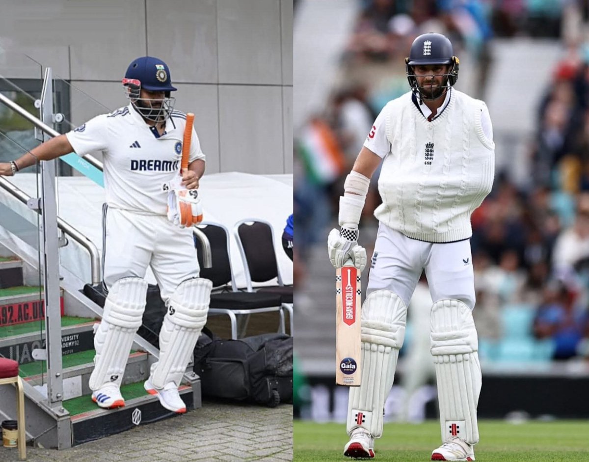 TheIndexInsider's tweet image. Unbreakable spirit. All heart ❤️

Chris Woakes and Rishabh pant walks out to bat  🙌 

 #ENGvINDTest  #chriswoaks #INDvsENG #Siraj #OvalTest