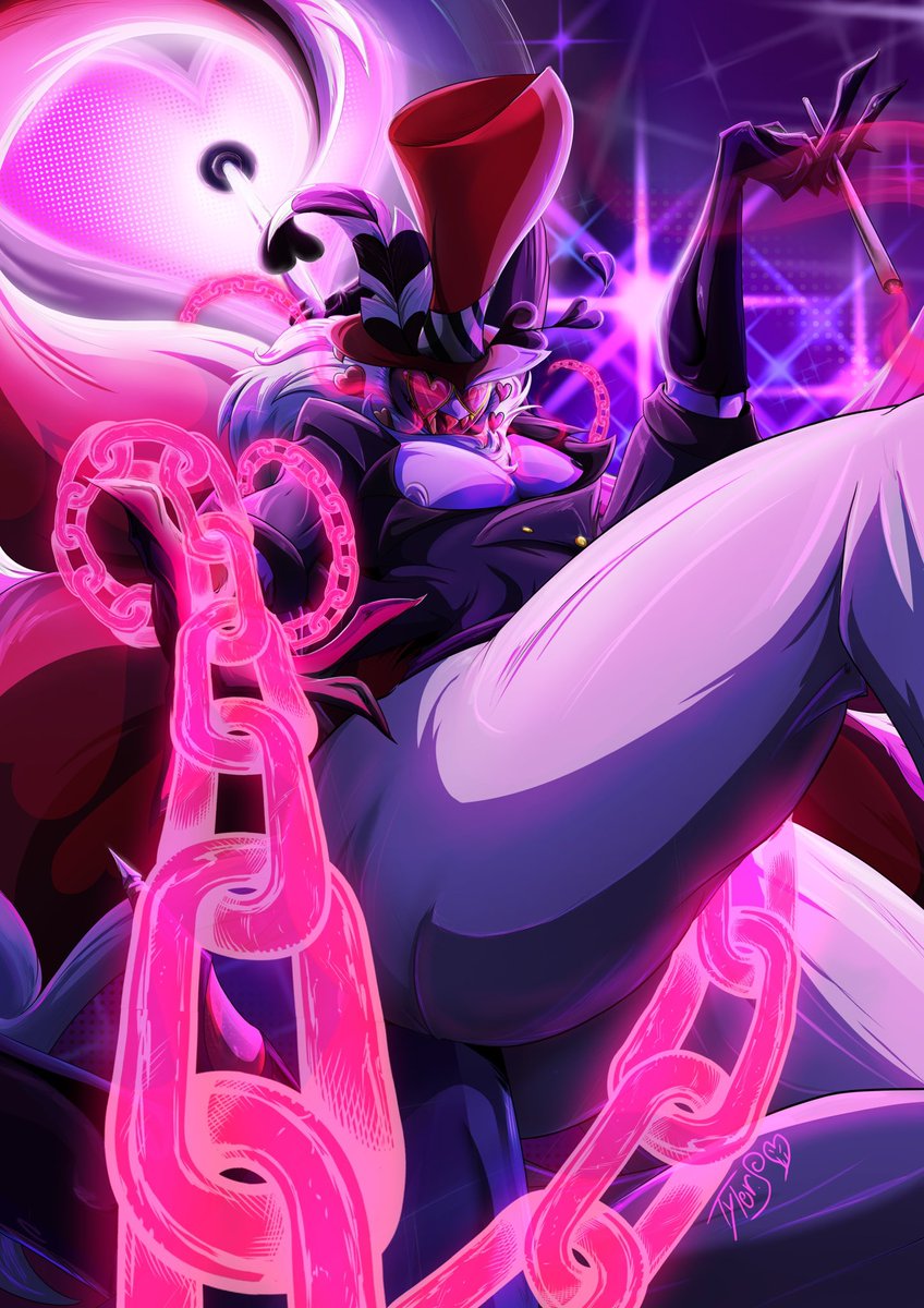 “Valentino’s Allure”
I love me an Evil Gay, so I had some fun with this one XD

Made this to hopefully get signed by Joel at GalaxyCon. Hope that he likes it
#HazbinHotel #valentinohazbinhotel