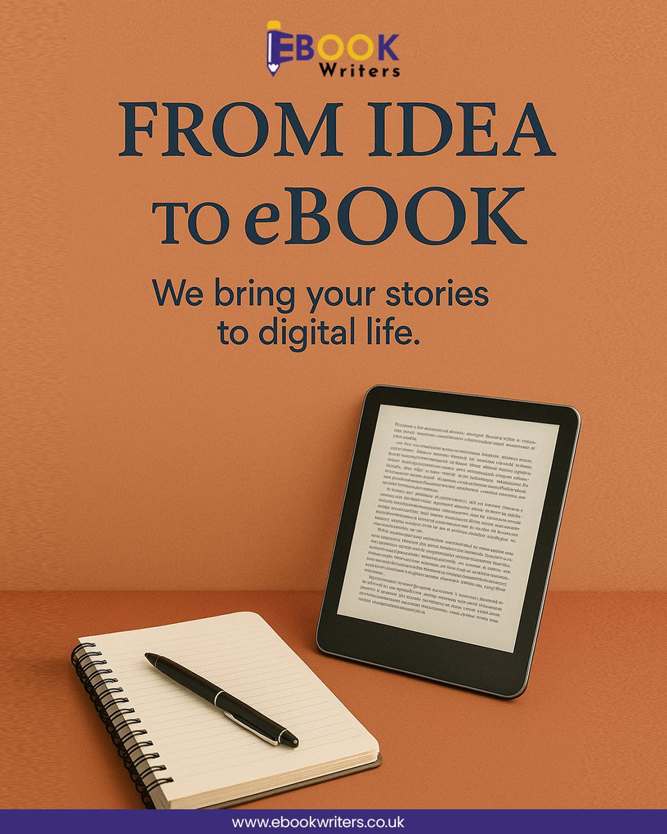 ebookwriter_uk's tweet image. From idea to impact, EBOOK Writers UK transforms your thoughts into professionally published digital books.

Let’s publish your ebook today at: ebookwriters.co.uk

#DigitalAuthors #CreativeWritingUK #PublishingJourneyUK #AuthorLifeUK #StorytellersUK #EbookWritersUK