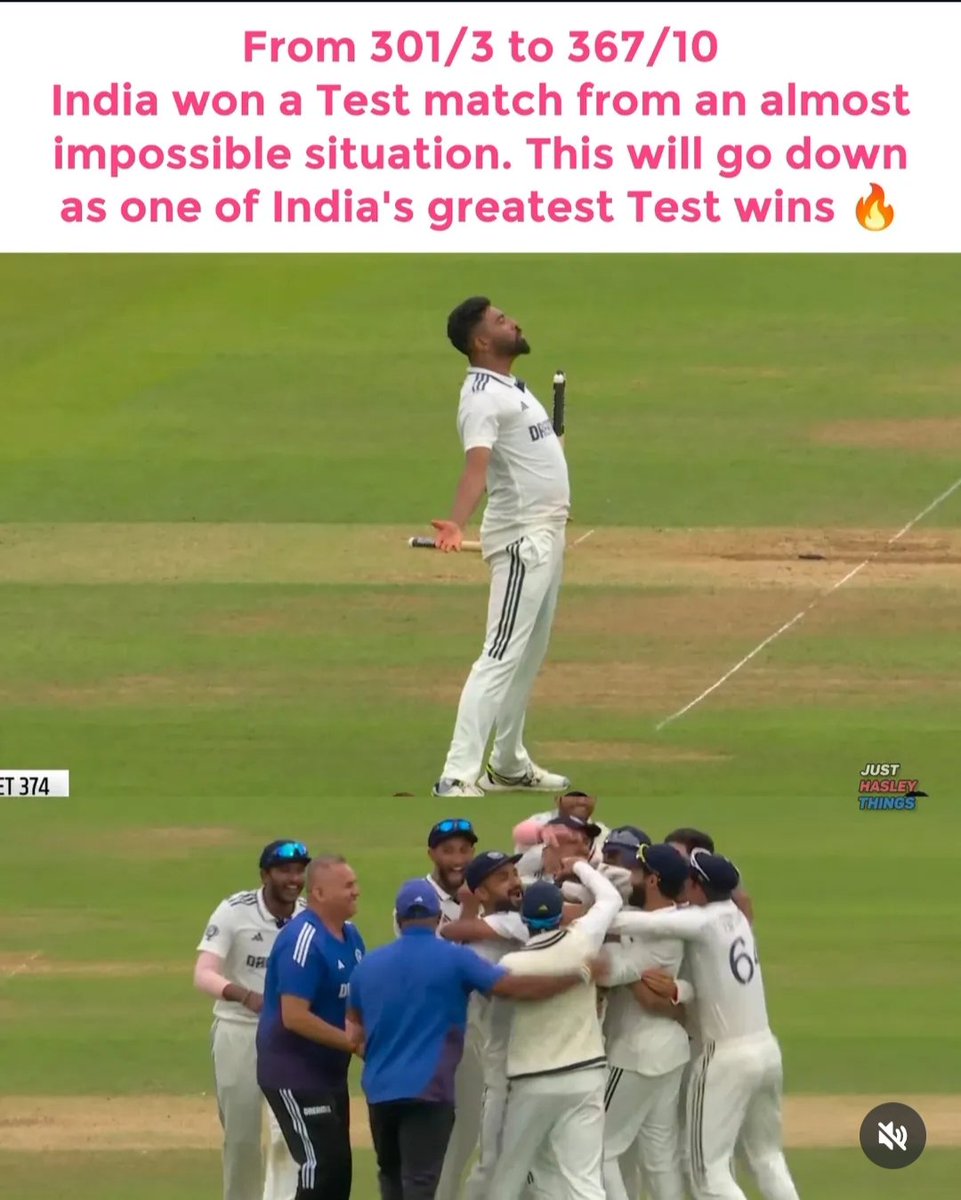 hardik5494's tweet photo. What a match, what a win, what a day for Test cricket 🏏🇮🇳

#ENGvsIND https://t.co/H4ScCBzH3f
