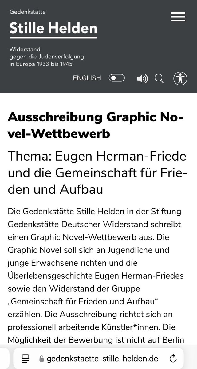 Comic-Wettbewerb zum Thema Deutscher Widerstand

gedenkstaette-stille-helden.de/besuch/graphic…