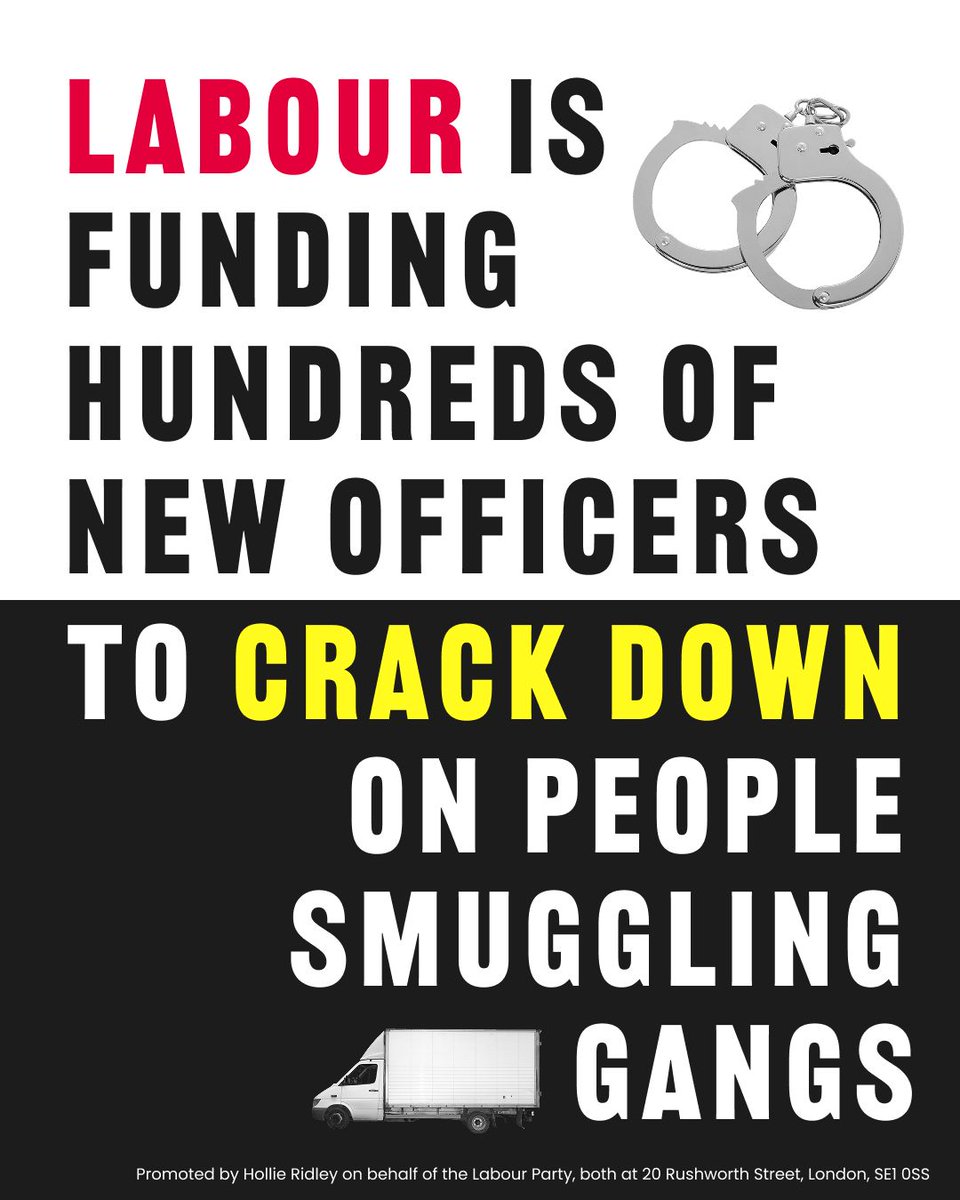 NEW: we’re recruiting hundreds of new officers to the National Crime Agency to disrupt people smuggling gangs.

Others talk about issues. Labour acts.