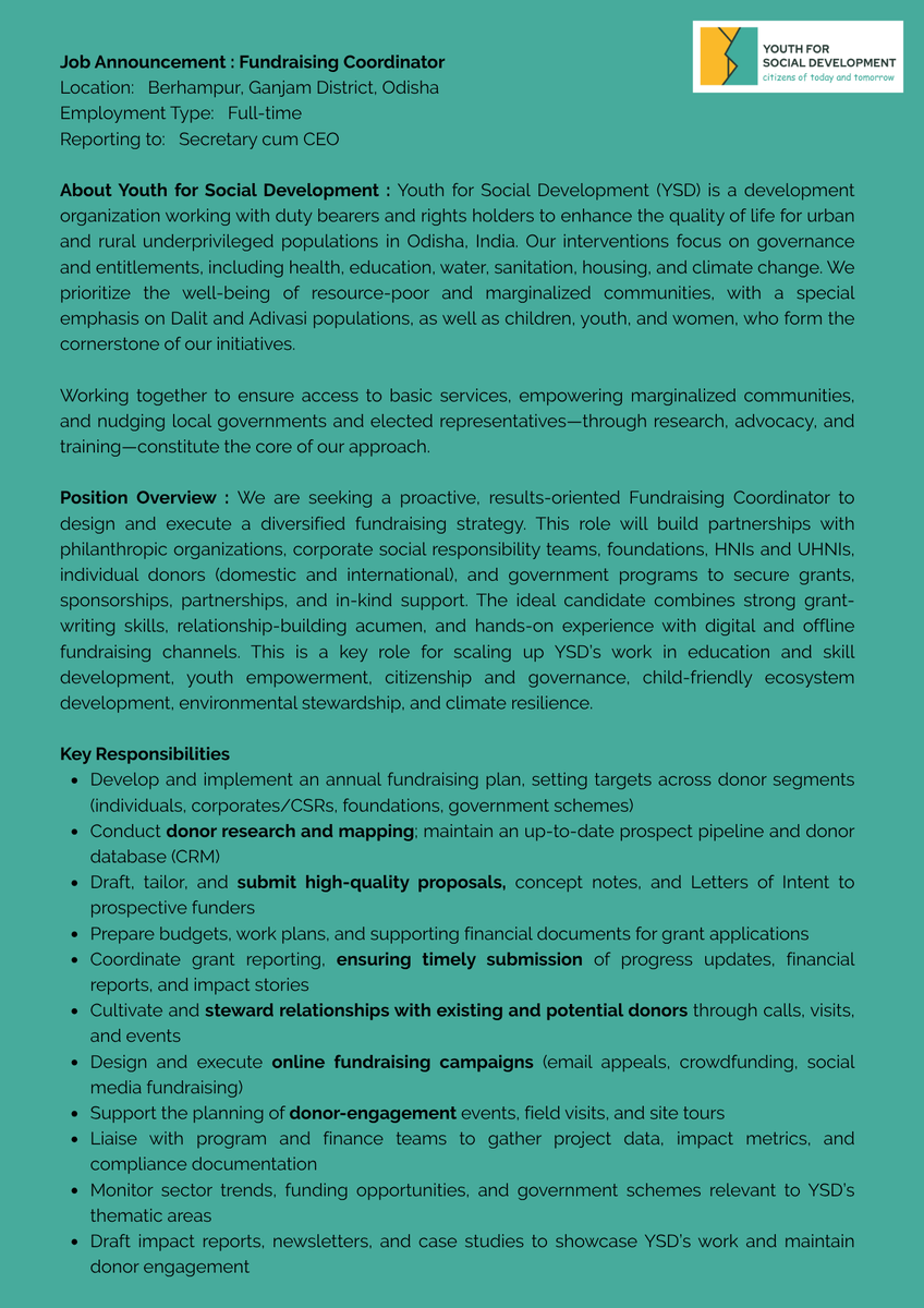 Youth for Social Development (YSD) tweet media