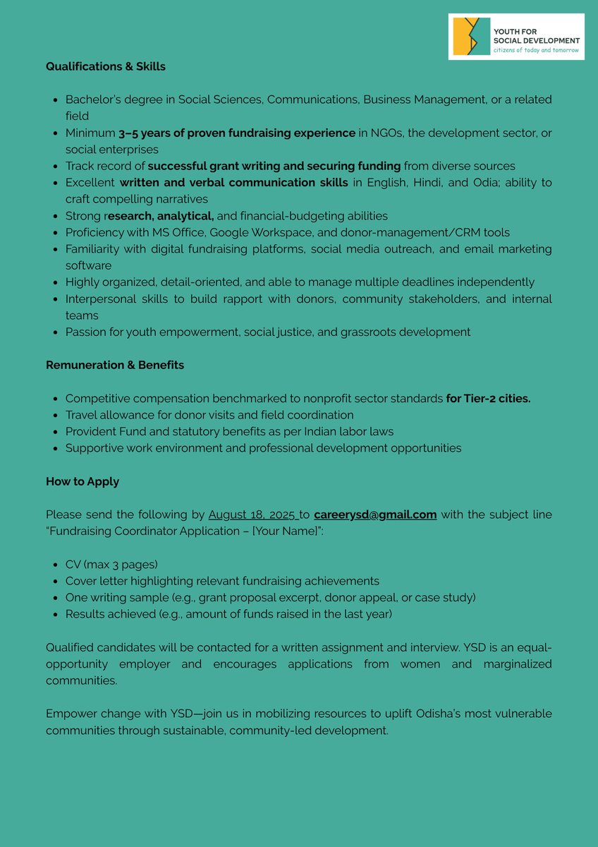 Youth for Social Development (YSD) tweet media