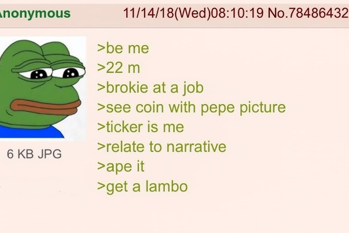 >Be me
>Be brokie
>Buy $Me
>Get lambo
>Everyone wins, anon

3ToQHzQTshyb7zfrcyit99peatxKjRTGt9y1mYq9bonk