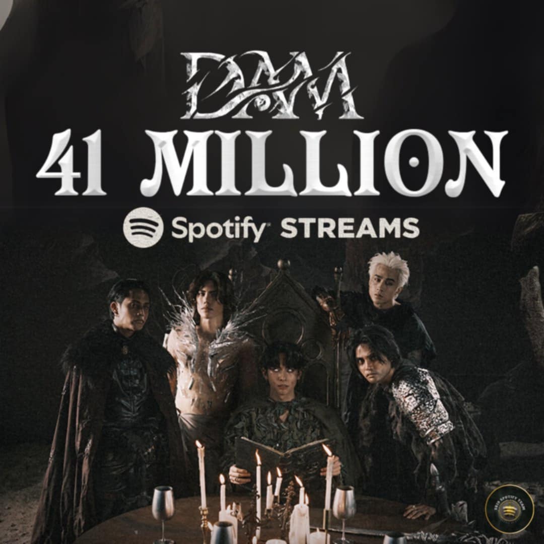 DAM is now at 41 MILLION Spotify streams and still climbing!
This track from SB19’s Simula at Wakas EP has become a fan-favorite banger — intense, unapologetic, and empowering. It's a song that hits hard not just because of its beat, but because of the message it carries. 

To