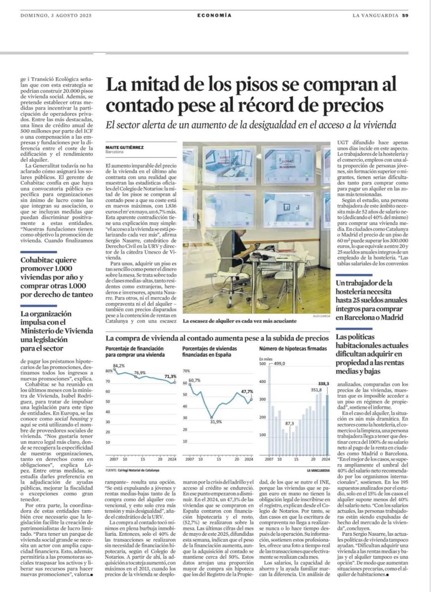 Sergio Nasarre Aznar (@snasarrea) on Twitter photo Sobre el porqué sigue subiendo el precio de la vivienda si las compraventas aumentan, pero la gran mayoría de las familias siguen sin poder acceder a ella. <a href="/LaVanguardia/">La Vanguardia</a> <a href="/housingchairurv/">Cátedra UNESCO de Vivienda</a> <a href="/cienciaURV/">ComCiència URV</a> Sobre el porqué sigue subiendo el precio de la vivienda si las compraventas aumentan, pero la gran mayoría de las familias siguen sin poder acceder a ella. <a href="/LaVanguardia/">La Vanguardia</a> <a href="/housingchairurv/">Cátedra UNESCO de Vivienda</a> <a href="/cienciaURV/">ComCiència URV</a>