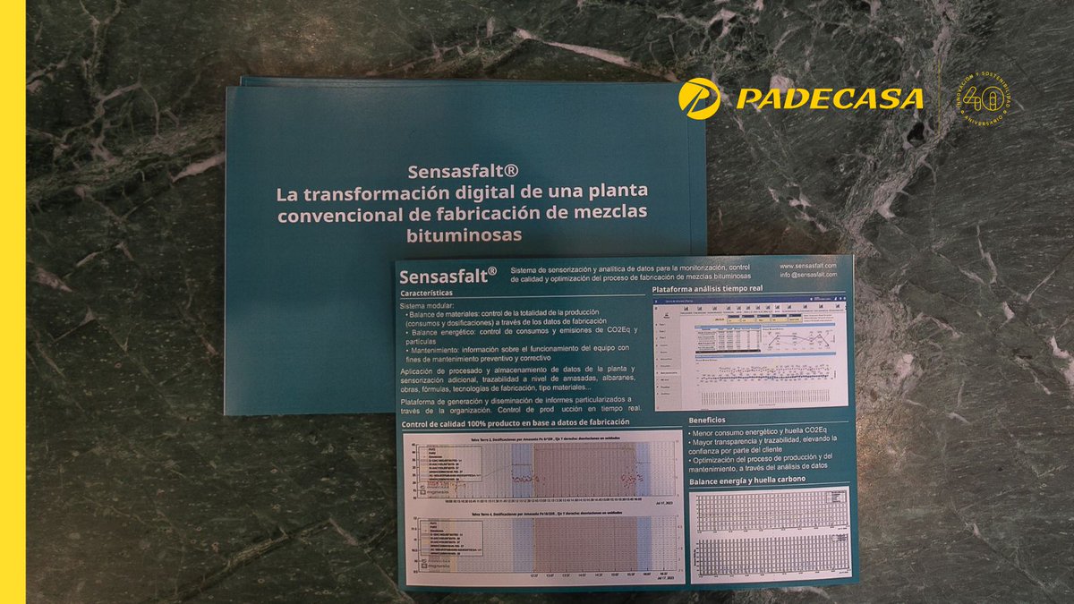 PADECASA's tweet image. Tanto la #digitalización como la #sensorización son prioridades para nosotros. El proyecto #SENSASFALT es uno de los exponentes: permite conocer todos los datos del proceso de fabricación para optimizarlo y mejorarlo.

Mucha más información en esta web ow.ly/Wuhp50RuGko