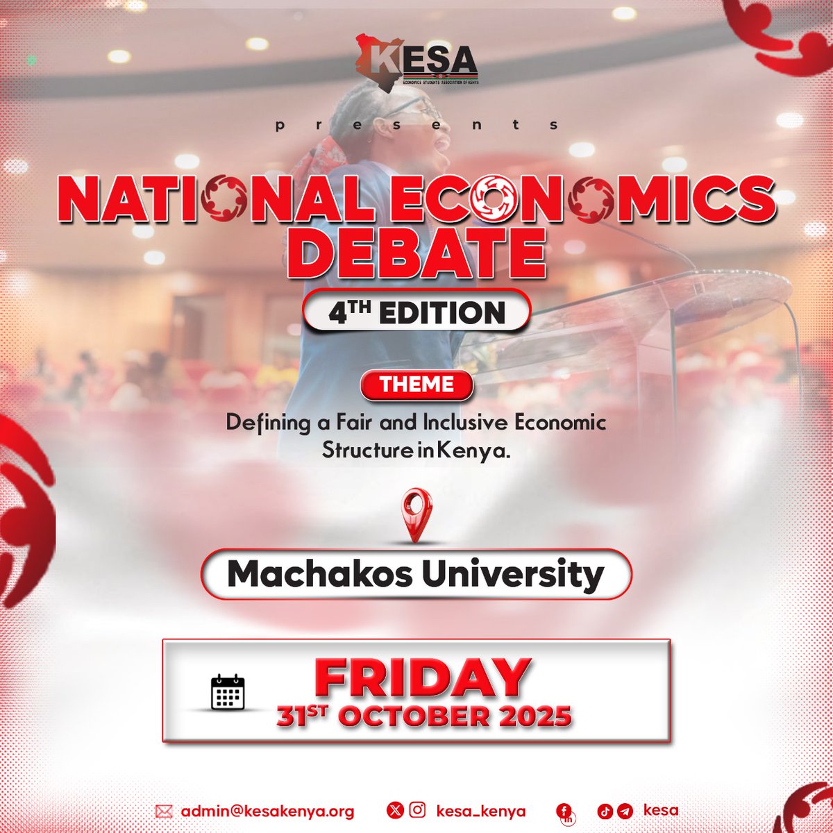 kesa_kenya's tweet image. The 4th National Economics Debate is calling.Are you ready?As we count down to another electrifying #debate session, anticipation is already in the air From #LabourMarkets ,to #TradeAndDevelopment,to #Governance,to #FiscalPolicies We don&apos;t just state problems, we seek solutions