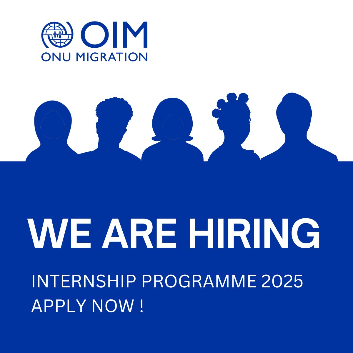 🚨 Le recrutement pour le Programme de Stage de l'OIM est lancé !  

Si tu veux contribuer à des projets concrets et faire la différence au Tchad envoie ta candidature ici: forms.office.com/e/W90zAWyJid?o… 

Candidatures ouvertes jusqu’au 14 Aout 2025