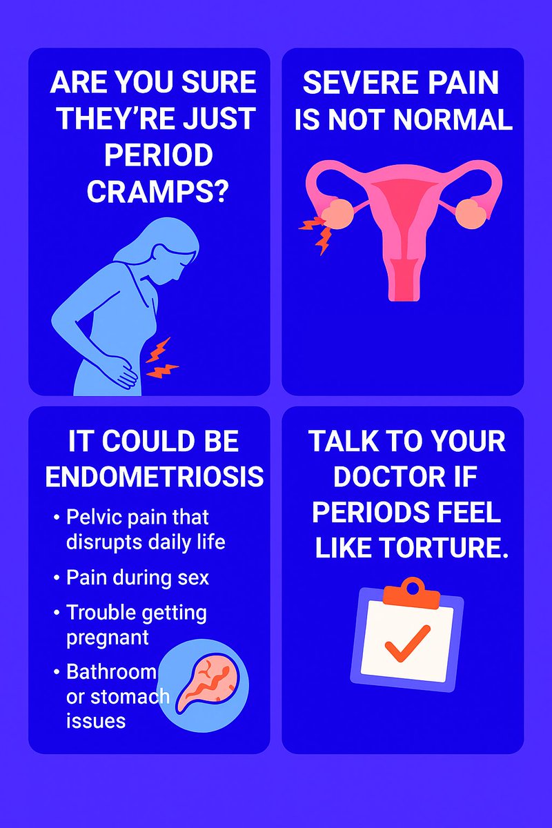 HercareScans's tweet image. “Some women just have worse cramps.” 

No, some women have endometriosis. It’s more than period pain. It’s inflammation, tissue damage, infertility. Stop normalizing the pain. Start investigating it.

#EndometriosisAwareness #PeriodPain #PelvicScan #WomensHealth #Bengaluru