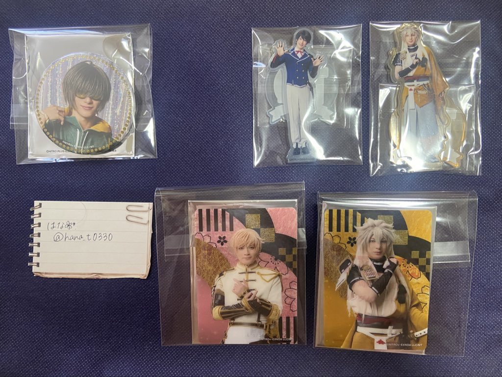 hana_t0330's tweet photo. 【交換】ミュージカル 刀剣乱舞 目出度歌誉花舞 十周年祝賀祭  缶バ アクスタ カード

譲） 小狐丸 堀川 物吉 桑名

求）青江 蜂須賀(缶バのみ)

上記、まとめて優先で買取もいたします。

郵送、要相談で都内手渡しでのお取引可能です。
お気軽にお声掛けください。 https://t.co/rwcvsn2AWL