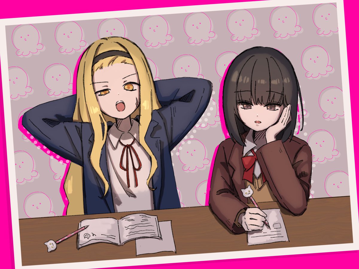 土星うさぎのボールペン（に似てるペン）結局おそろで買って一緒に勉強