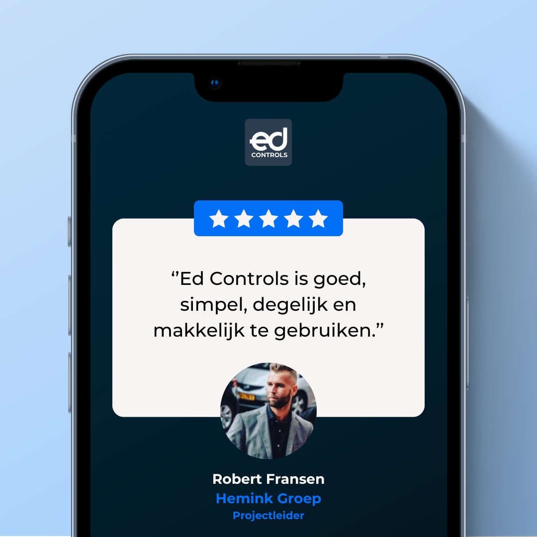 Ed_Controls's tweet image. “Goed, simpel, degelijk en makkelijk te gebruiken.”
Robert Fransen, projectleider bij Hemink Groep, is duidelijk. En dat waarderen we enorm.
👉 Werk jij ook met Ed Controls? Deel jouw ervaring: eu1.hubs.ly/H0m7T0n0

#bouw #projectleiding #klantfeedback #bouwsoftware