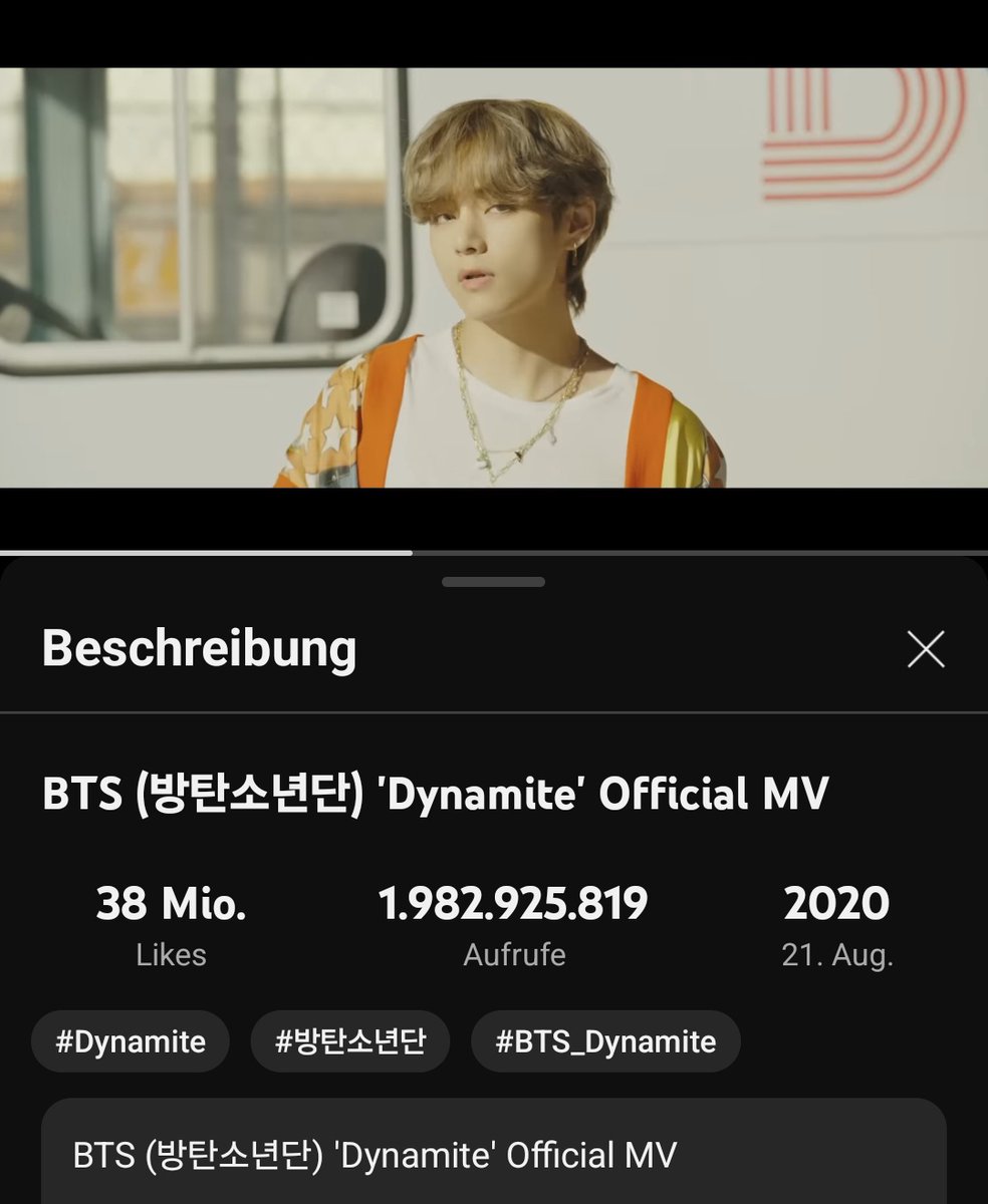 princessbapsi's tweet photo. STREAM THE MV & SHARE YOUR SCREENSHOT ๐งจ
#BTS_Dynamite โฌ๏ธ +8.958 views!
DYNAMITE TO 2 BILLION
#BTS #DynamiteTo2B #StreamAndShare https://t.co/YpM7AC97Uq
