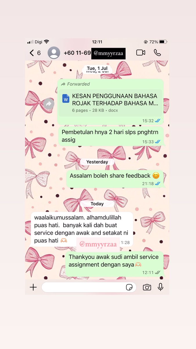 mmiraliena's tweet image. Terima kasih sudi ambil service assignment dengan saya ! Want to use my service? Click the link number on my bio
#Assignment #assignmentservice #tugasanassignment #upahassignment #assignmenthelper #uitm #oum #malaysia #upahmurahassignment