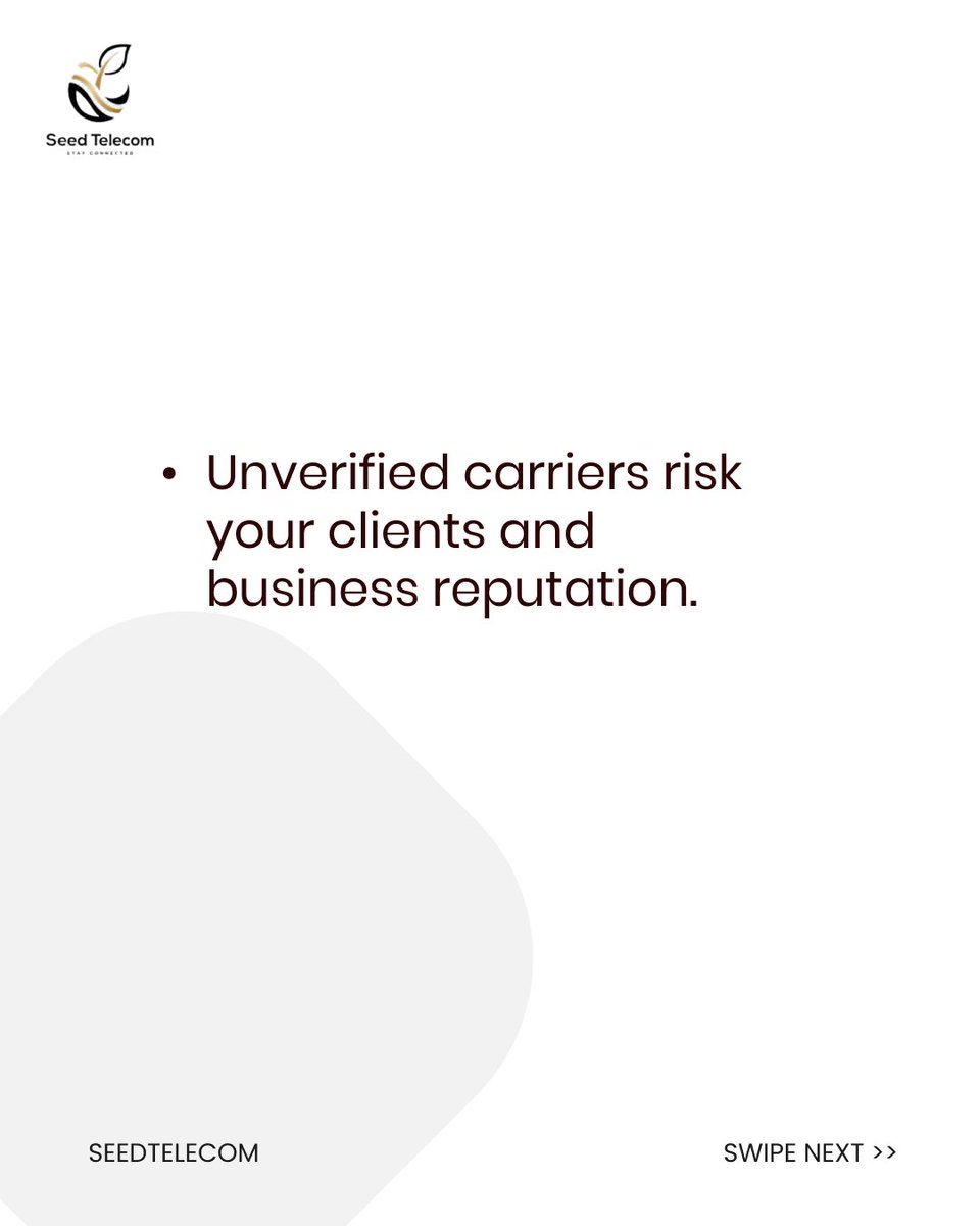 seedtelecomorg's tweet image. Poor connection rates and hidden fees can erode your margins. 

Swipe through the slides, then book your free test account at seedtelecom.org. 

#VoIPRouting #FASFree #CallQuality #TelecomReliability