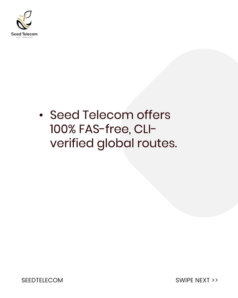 seedtelecomorg's tweet image. Poor connection rates and hidden fees can erode your margins. 

Swipe through the slides, then book your free test account at seedtelecom.org. 

#VoIPRouting #FASFree #CallQuality #TelecomReliability