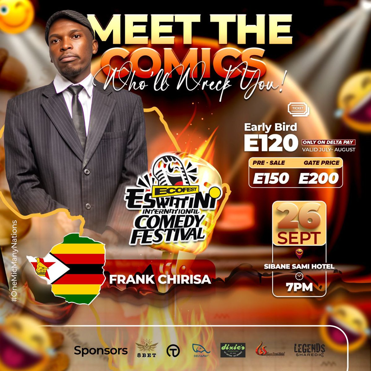Soooo yeeeah, this year I'm performing at the eSwatini Comedy Festival

Let's fly that Zim Flag High 🇿🇼🇿🇼🇿🇼🇿🇼🇿🇼🇿🇼🇿🇼

From Bulawayo to the World