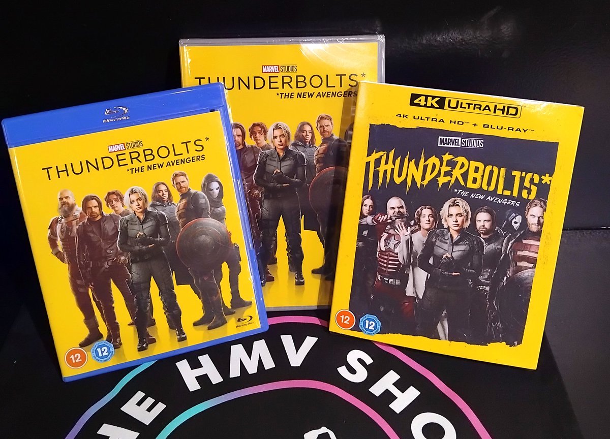 New films and tv series out today! Including the new Marvel movie, Thunderbolts! Available on dvd, bluray, and 4k! Grab yourself a copy at HMV Taunton. #newrelease #Thunderbolts <a href="/MarvelStudios/">Marvel Studios</a>