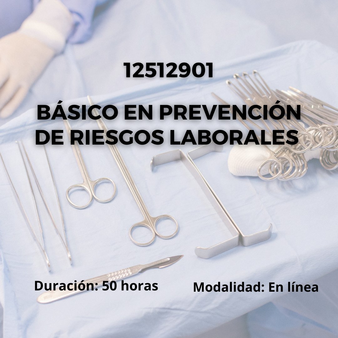 🛡️ Formamos en seguridad laboral con el curso Básico en Prevención de Riesgos Laborales
💻 Modalidad en línea · 50 horas
📌 Código: 12512901

#FormaciónEVES #RiesgosLaborales #SaludYSeguridad