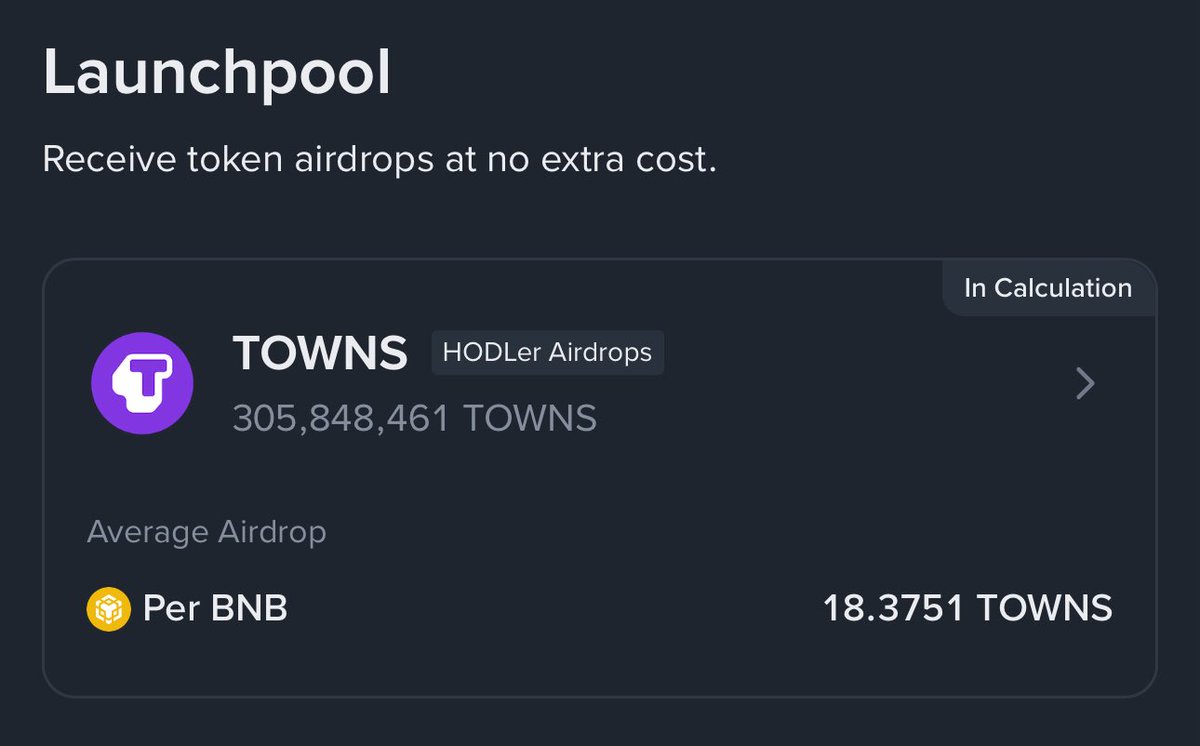 Kıvanç Özbilgiç (@kivancozbilgic) on Twitter photo Yeni arz $TOWNS 🪂
14-18 Temmuz arasında kilitli tutulan #BNB başına 18,3751 adet bedava <a href="/TownsProtocol/">Towns Protocol</a> token vermiş. 🍀 Yeni arz $TOWNS 🪂
14-18 Temmuz arasında kilitli tutulan #BNB başına 18,3751 adet bedava <a href="/TownsProtocol/">Towns Protocol</a> token vermiş. 🍀